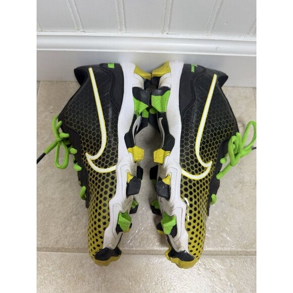 Nike ALPHA HUARACHE 4 KEYSTONE GS 'BLACK OPTI YELLOW' Youth Baseball Cleats 4.5Y - Picture 13 of 13